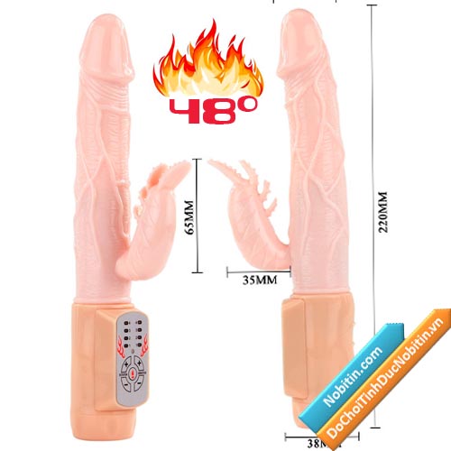 Dương vật giả tỏa nhiệt 48 độ rung ngoáy 360 độ