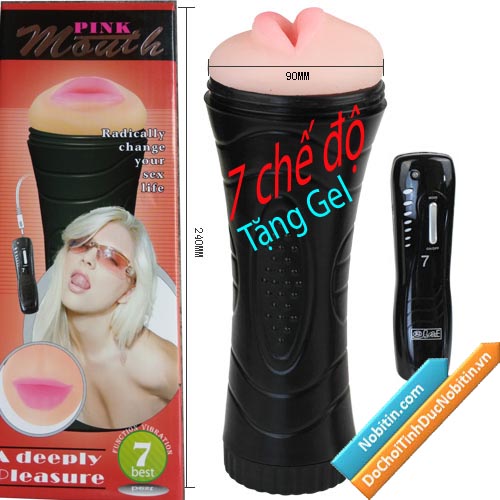 Máy thủ dâm đèn pin 7 chế độ môi mềm gợi cảm